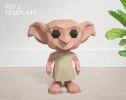 Dobby 3D Decor Low poly Papercraft, DIY Harry Potter, PDF