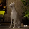 Doberman Seated Papercraft Low Poly Decoration, PDF Template, DIY Paper 3D CumulusCraft