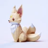 DIY 3d papercraft Little Fox Kitsune Moon PDF Templates Low Poly SweetHeartyThings