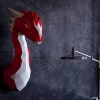 Dragon Low Poly Wall Papercraft, Paper Sculpture, Low Poly PDF Template, DIY Decor & Gift