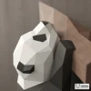 Cute Panda Papercraft, DIY Paper Sculpture, Wall Decor, Low Poly Papercraft