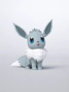 DIY 3d papercraft Pokemon Eevee Shiny PDF Templates Low Poly SweetHeartyThings