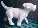 Walking Puppy PDF Template, Low Poly, Paper Sculpture, DIY, Pepakura Pattern, Handmade, Papercraft, Lowpoly, Lowpoly Papercraft