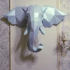 Elephant Trophy Papercraft Template - Low Poly, Pepakura PDF, DIY Handmade, Home Decoration, Creative Gifts