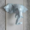 Elephant Trophy Papercraft Template - Low Poly, Pepakura PDF, DIY Handmade, Home Decoration, Creative Gifts
