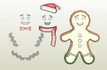 DIY Gingerbread Man Papercraft Template Low Poly 3D Christmas Decor Instant Download