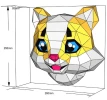 [Free Gift] Cat's Head Wall Papercraft Template - Low Poly, Pepakura PDF, DIY Handmade, Home Decoration, Creative Gifts