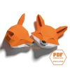 Fox 3D papercraft, Make 2 smiling foxes yourself from these printable patterns and instructions. Forest themed bedroom. (beginner-friendly)