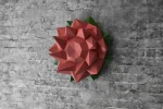 3D Paper Flower Sculpture: Low Poly DIY Wall Decor (PDF Pattern)