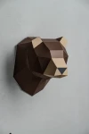 Papercraft Bear Trophy: 3D Low Poly Paper Sculpture (PDF Pattern)