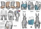 Rabbit Gardener Rabbit Low Poly Bunny Papercraft Easter PDF template decoration