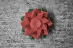 3D Paper Flower Sculpture: Low Poly DIY Wall Decor (PDF Pattern)