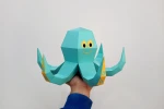 DIY Papercraft Octopus,Octopus 3d model,Paper toy,Party decoration,Nursery decor,Octopus dxf files,cricut files,Octopus gifts,Cameo files