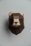 Papercraft Bear Trophy: 3D Low Poly Paper Sculpture (PDF Pattern)