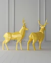 Deer Low Poly Christmas Papercraft new Year Decor PDF template 3d Model Sculpture