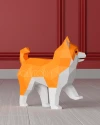 Dog Low Poly Papercraft PDF template 3d Model Sculpture Silhouette