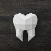 3D Papercraft Tooth Sculpture: Low Poly DIY Template (PDF)