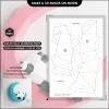 PDF Template of Panda on Moon/Sleeping Panda/Papercraft/3D Papercraft/Lowpoly Panda/Origami Papercraft/Pepakura 3D Craft/Wall Decor/3D model