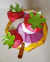 Overshake Cocktail Cupcake Strawberry Low Poly Sweets Donut Papercraft PDF template Food Paper craft