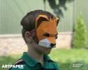 Papercraft Lion Crown Mask: 3D Low Poly Cosplay (PDF Pattern)