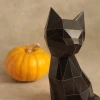 Black Cat Papercraft DIY Pepakura Origami Template Low Poly