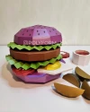 Burger Paper food Low Poly Papercraft PDF template