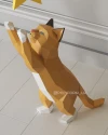 Cat with a Star Low Poly Christmas Papercraft PDF template 3d Model Sculpture