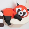 Red Panda On The Moon PDF Template Pepakura Papercraft Origami