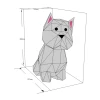 Low Poly Westie Dog Papercraft Template – DIY Pet Sculpture (Digital Download)