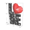 Love Frame Digital Papercraft File - DXF, SVG, Pdf Template for 3D Low Poly Love Frame, Valentine's, Wall Art Gift Decor, DIY Craft Download