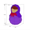 3D Matryoshka Papercraft Template – DIY Low Poly Doll (pdf, svg, dxf)