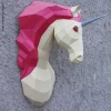 PDF Unicorn Pattern (Papercraft), Make Your Own Papercraft Unicorn Trophy: Faux Taxidermy Unicorn Template, DIY Unicorn Head, 3D Puzzle