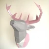 Papercraft Deer Head, Make Your Own Trophy, Paper Trophy, Pdf Papercraft, Stag Head, Deer Head Wall Mount, Paper Animal Head, Deer In Suit