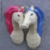 Papercraft 3D - Couple of Unicorns, DIY Paper Unicorns, Printable PDF templates, Low Poly Unicorns, 3D Paper Wall Art, Rainy Day Activities