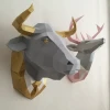 Bull in a suit (digital papercraft kit) DIY Bull Head, Paper craft Business Bull PDF, Low Poly paper sculpture, 3D Puzzle for a smart Taurus