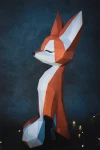 Fox Papercraft DIY Pepakura Origami Template Low Poly