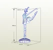 Ballerina Papercraft 3D Decor Sculpture, Low Poly Ballerina, DIY Ballerina Dancer for Girls Room, Woman Paper Sculptures, PDF TEMPLATE