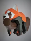 Red Panda Wall Decor Papercraft DIY Pepakura Origami Template Low Poly