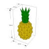 3D Pineapple Papercraft Template – Low Poly DIY Fruit Decor (pdf, svg, dxf)