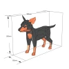 3D Pinscher Dog Papercraft – Low Poly DIY Model (pdf, svg, dxf)
