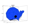 3D Whale Papercraft Template: Low Poly DIY Decor (Digital Download)