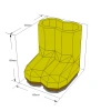 3D Yellow Boots Papercraft Template: Low Poly Shoe Decor (SVG, DXF, PDF Download)