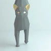Cat Papercraft, 3D PDF Template, Papercraft Animals, Low Poly DIY, DIY Paper 3D Art, Diy Paper Statue, Papercrafting, Perfect on a desk