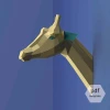 Paper giraffe trophy, Giraffe head, Download, Paper craft animal, Faux taxidermy head, 3D model papercraft, DIY lowpoly, DIY paper sculpture