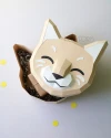 Gift box Cat Low Poly Papercraft PDF template