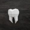 3D Papercraft Tooth Sculpture: Low Poly DIY Template (PDF)