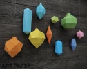 Papercraft Christmas Balls & Stars: Low Poly DIY Template (PDF)