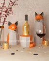 Fox wine Gift Box Low Poly Papercraft PDF template