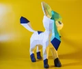 Pokemon Glaceon Eevee Evolution 3D Papercraft PDF, Templates, DIY Pokemon Low Poly, 3D