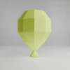 Low Poly Balloon Papercraft Template: DIY Party Decor (Digital Download SVG Pdf DXF)